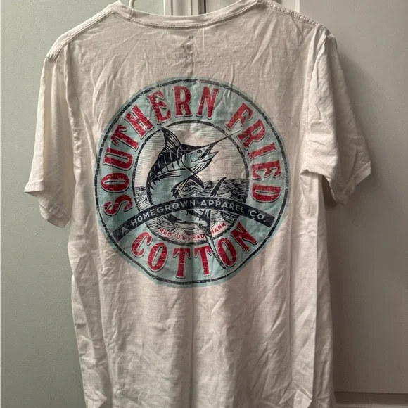 Southern Fried Cotton Men's White T-Shirt - Picture 3 of 3